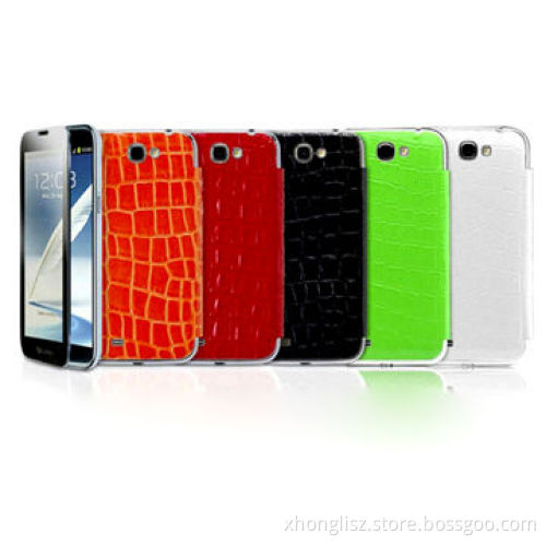 Hot Selling, Deluxe Mirror Face Smart, Leather Mobile Phone Cover for Samsung Galaxy Note 2